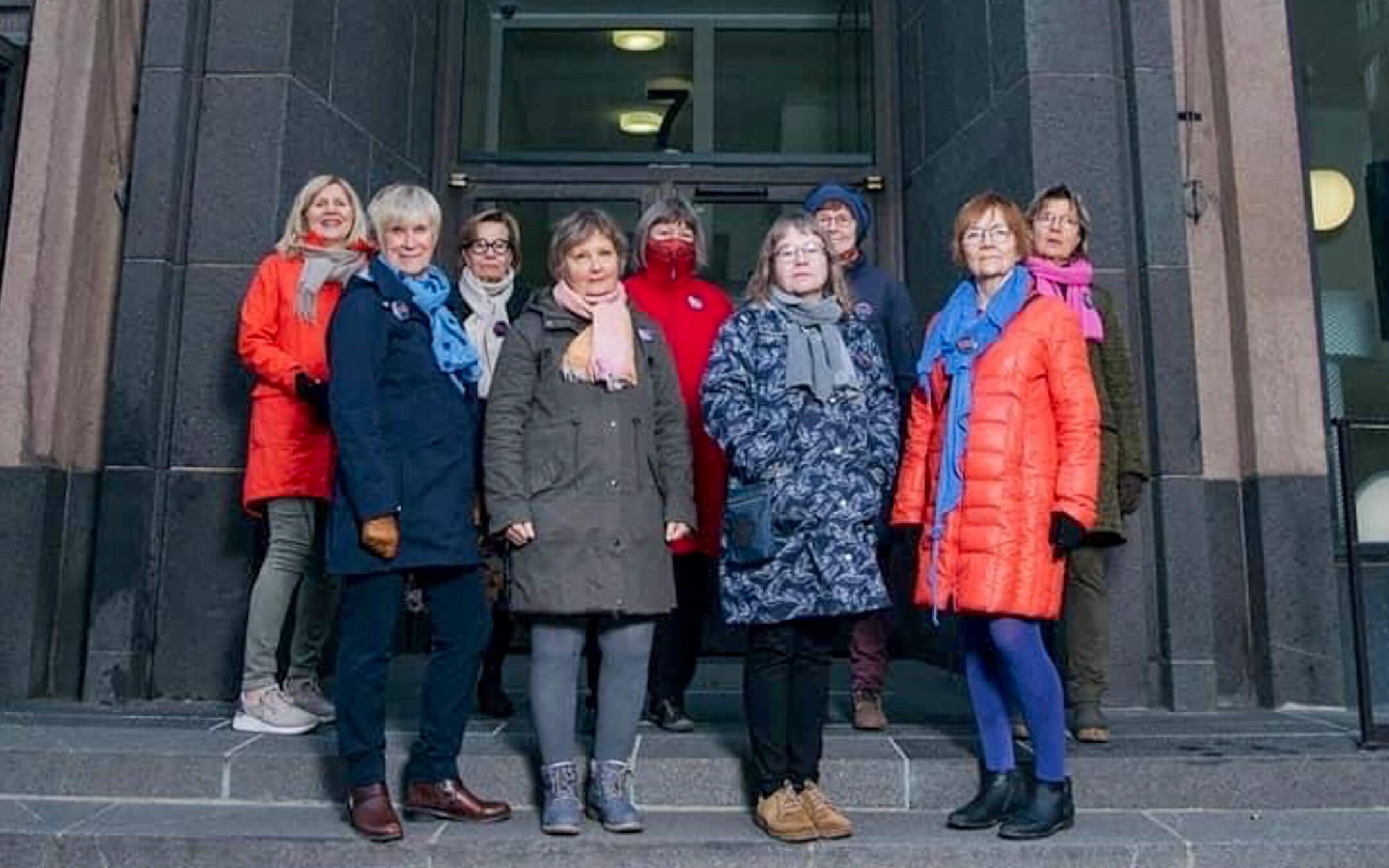 The AktivistiMummot (activist grannies) come together to protect the environment. 
Photo: AktivistiMummot