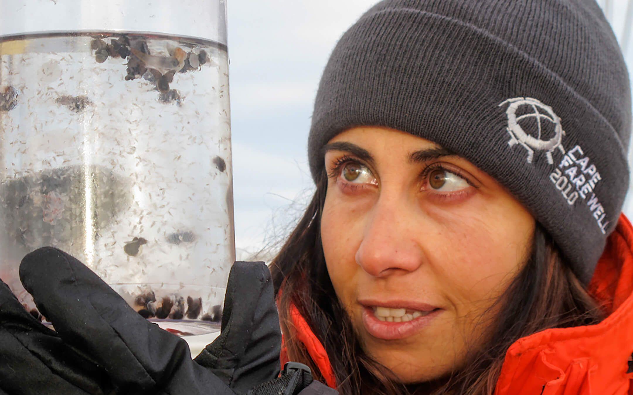 Dr Debora Iglesias-Rodriguez during the 2010 Arctic expedition.
Photo: Cape Farewell