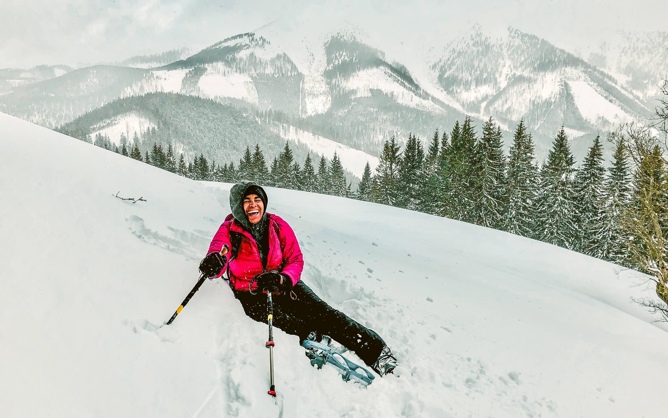 A skilled athlete, Rumaitha goes skiing in the alps.
Photo: Rumaitha Al Busaidi