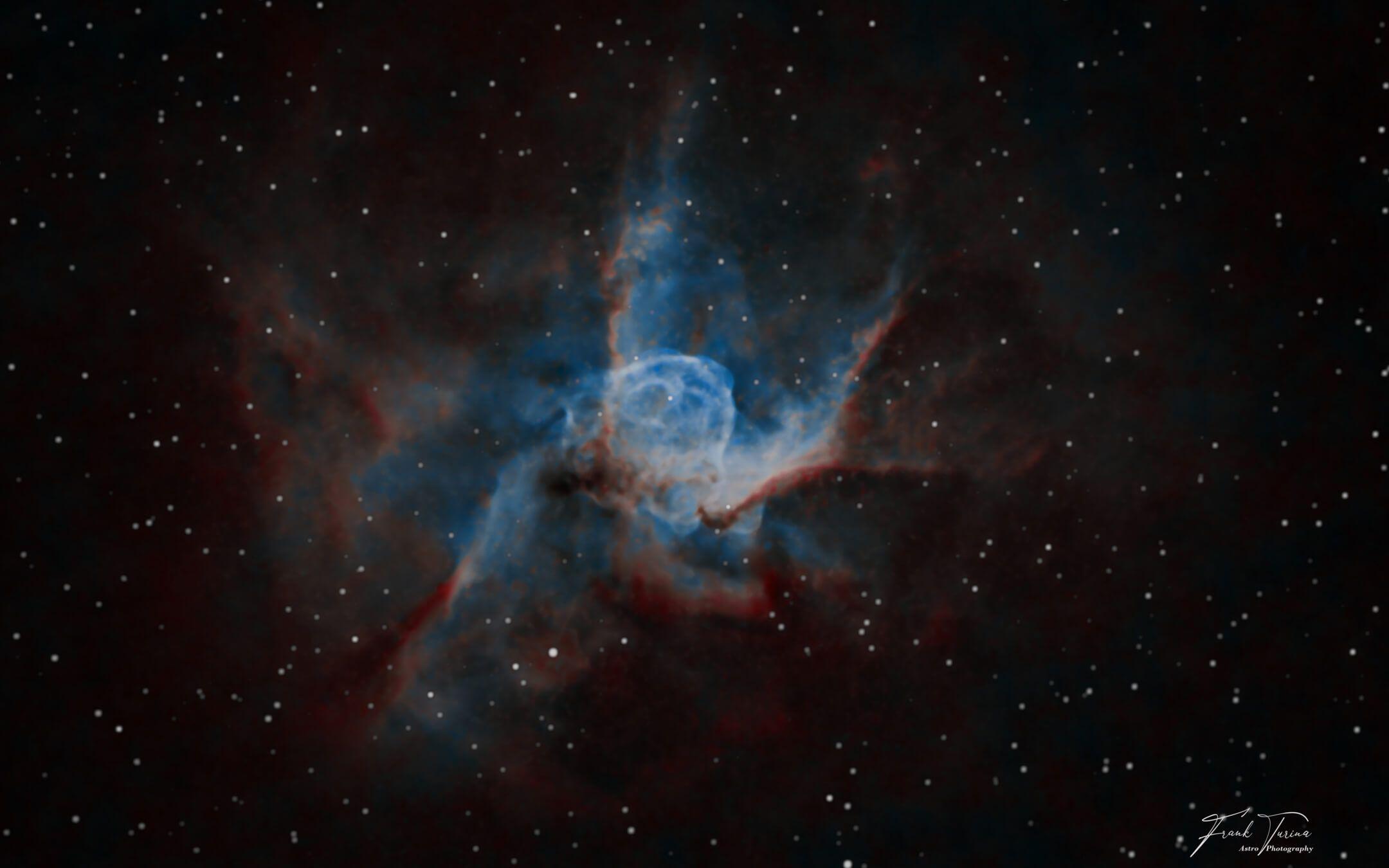 A nebula known as Thor’s Helmet.
Photographer: Frank Turina