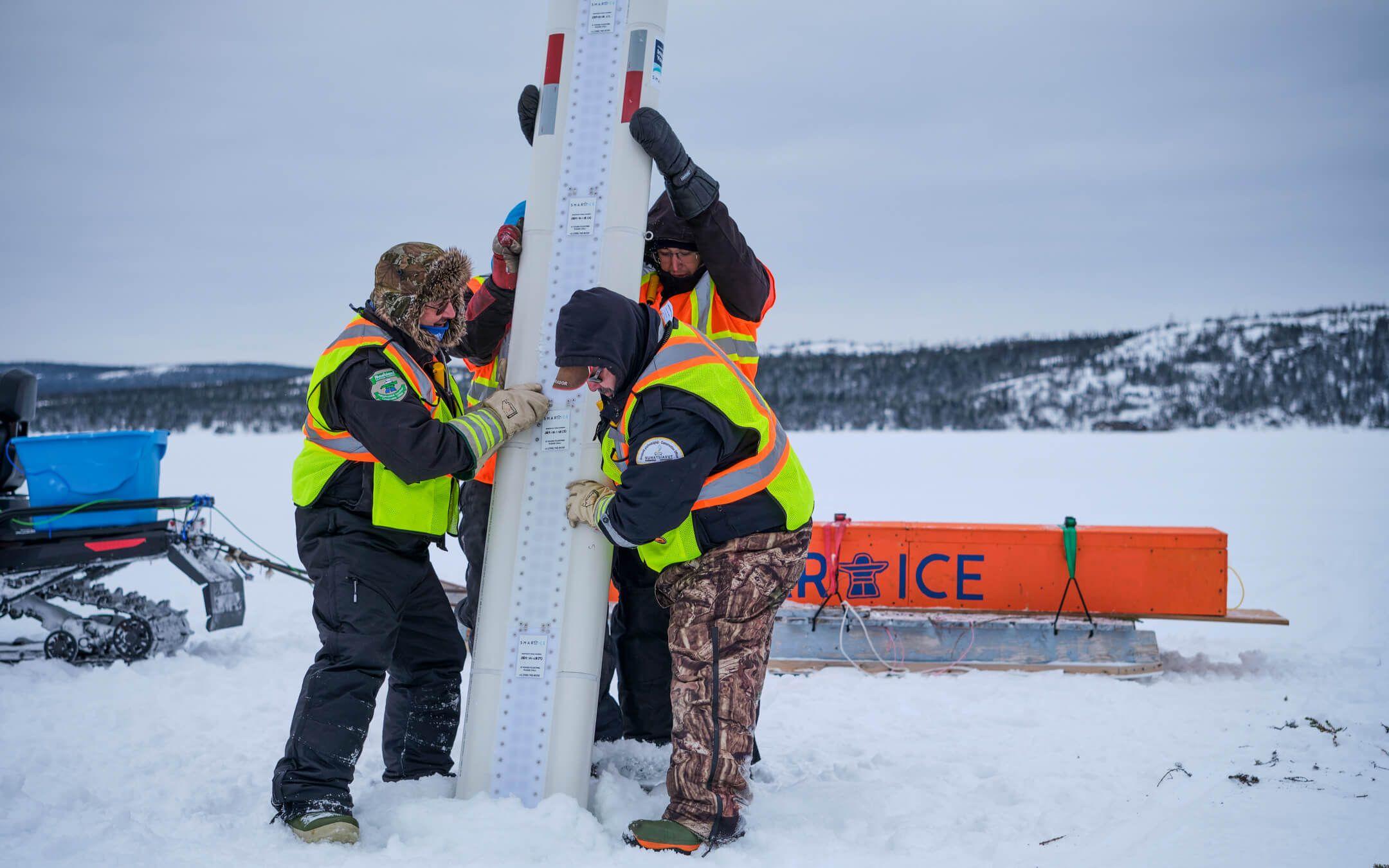 SmartBUOY deployment in Rigolet, Nunatsiavut. 
Photo: Birds Eye Inc