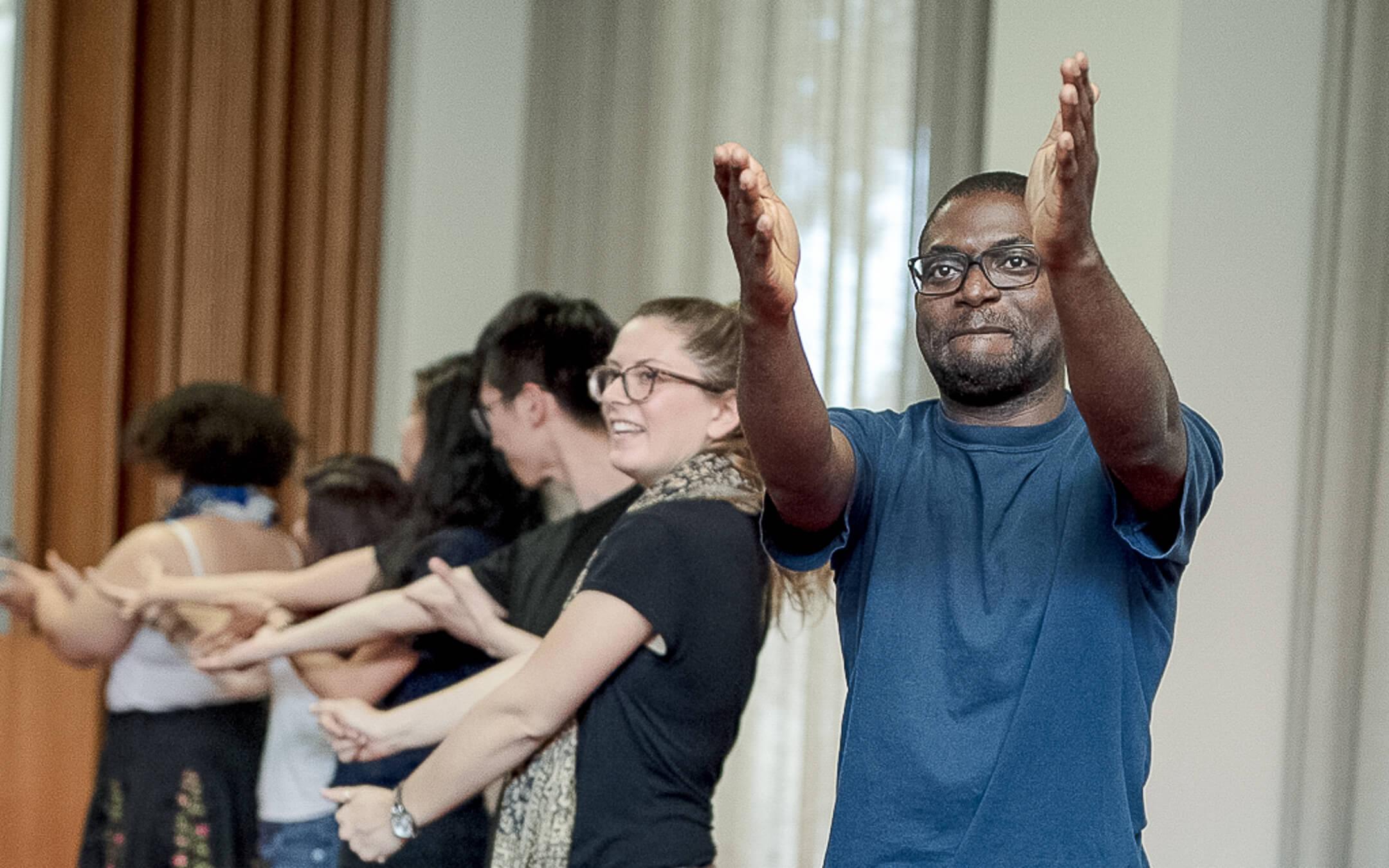 Music, drama, dance, and poetry are just a few of the ways that C-SET engages the public in the storytelling exercises. 
Photo: The Centre for Socially Engaged Theatre